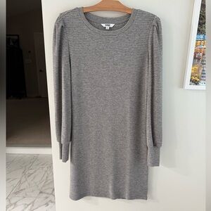 BB Dakota by Steve Madden Gray Bishop Sleeve Dress